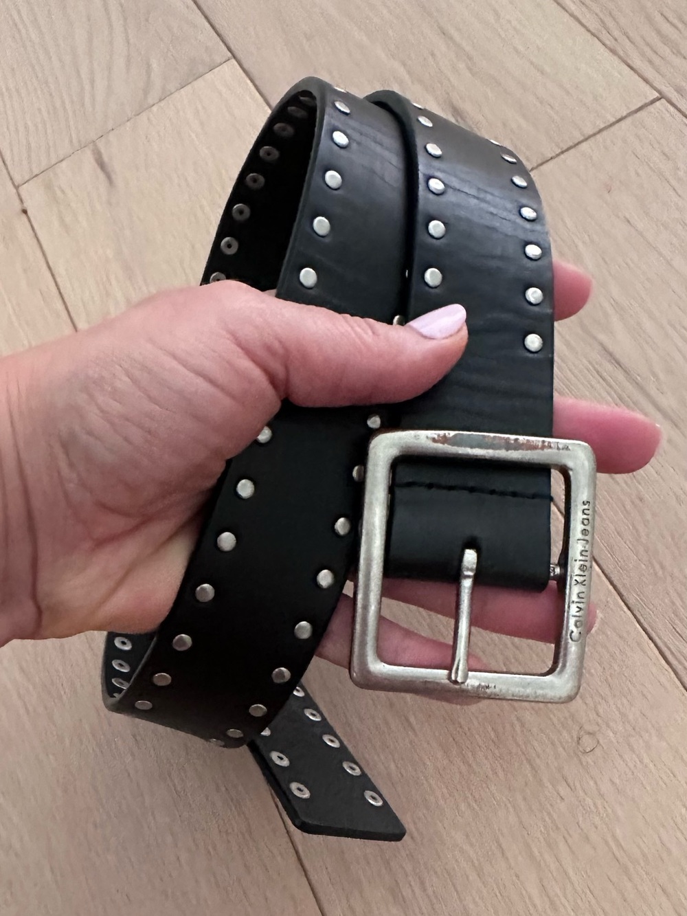 True Y2K Calvin Klein leather belt